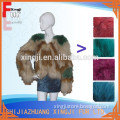 real dyed fashion design raccoon fur coat